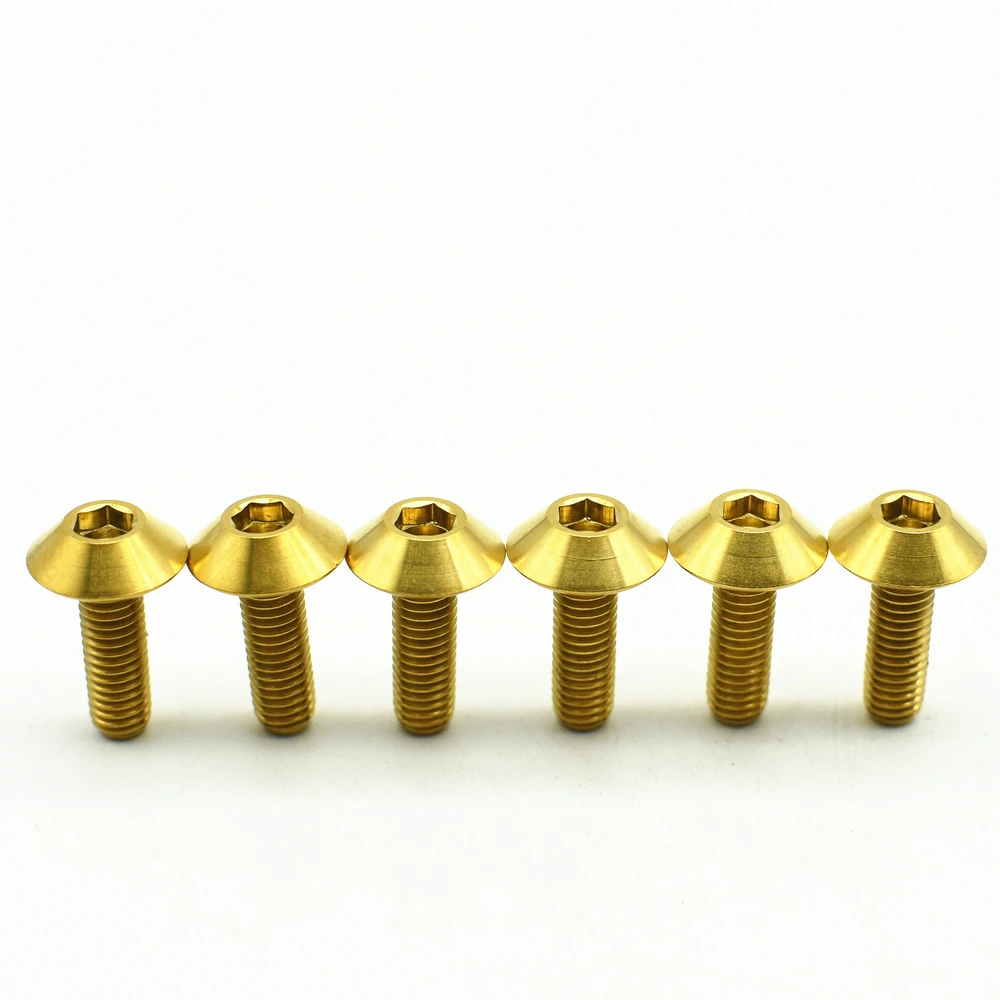 Titanium bolts M5x15mm Gold color  (2)