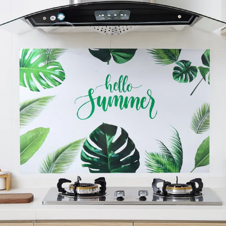 

Kitchen Defence Oil Sticker Cooking Bench Tile Wall Stickers Wallpaper Waterproof Lampblack Machine Since Paste Cupboard Sticker
