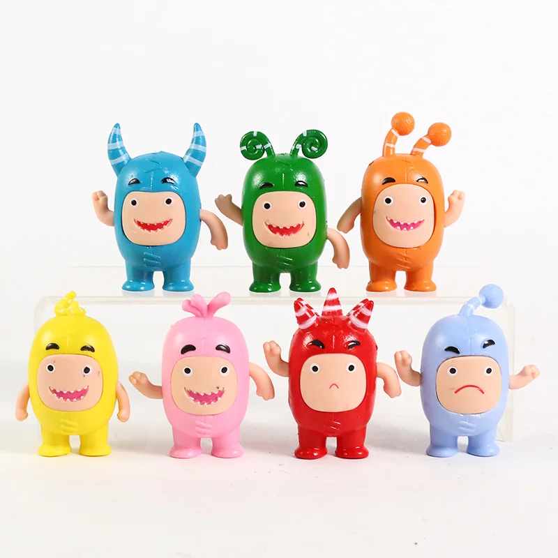 7 шт./компл. Oddbods ПВХ Фигурки игрушки Настольные Автомобильные украшения куклы