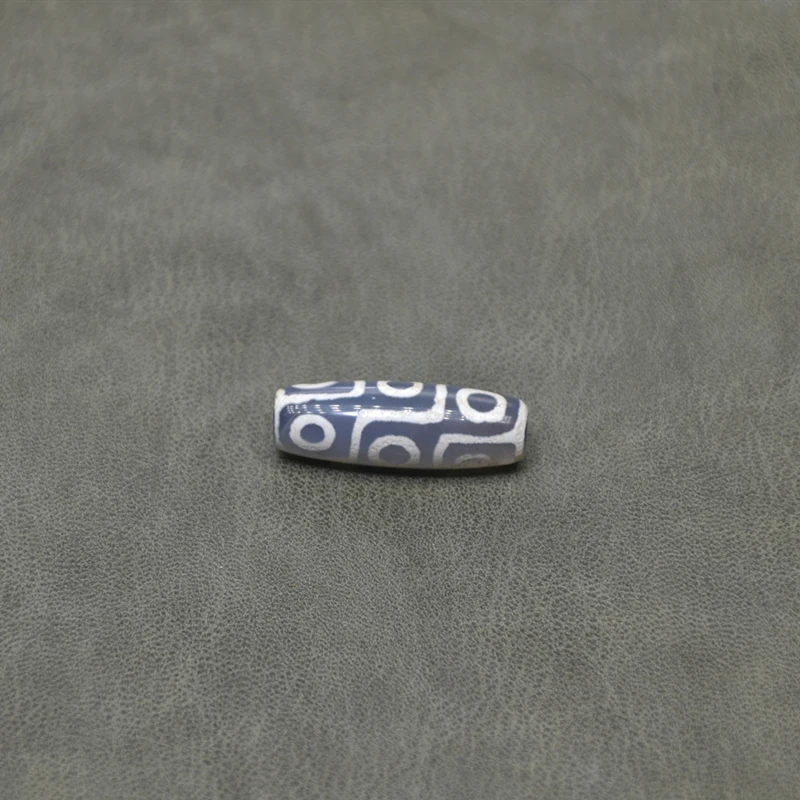 

Новый синий 14*40 мм агат синий и белый 9 глаза DZI для мужчин и женщин амулет ювелирные изделия браслет ожерелье DIY Оптовая Бесплатная доставка