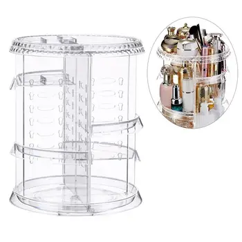 

1PC Makeup Storage Shelf 360 Degree Rotation Adjustable Cream Brush Nail Polish Lipstick Storage Rack Organizer