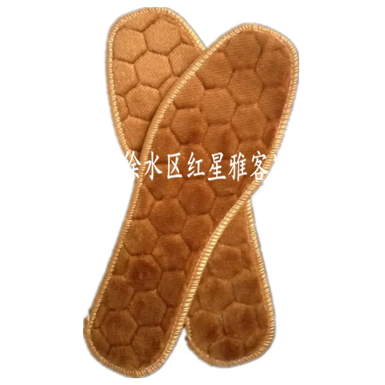 

Brushed And Thick Warm Winter Handmade Warm Wool-like Fabric Insole Men And Women Sweat Absorbing mao rong mian Insole