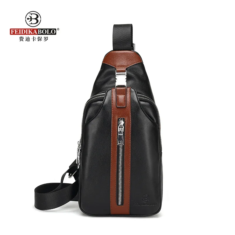 

2019 Men Crossbody Bag Small Chest Bag Contrast Color Korean-style Wallet Outdoor Sports Casual Riding Chest Men's Bag