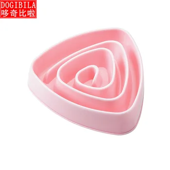 

PET Plastic Anti Choking Bowl Antiskid Slow Food Bowl Dog Food Bowl Drinking Water Food Basin Slow Feeder