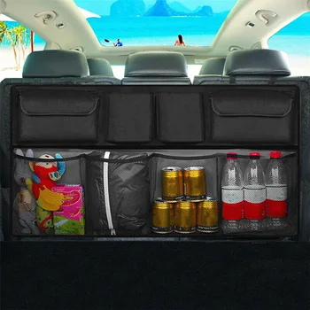 

Universal Auto Car Organizer Trunk Rear Back Seat Storage Bag Mesh Net Pocket
