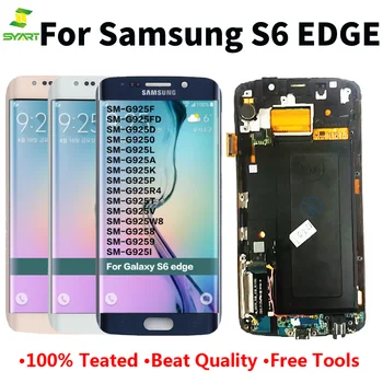 

For Samsung Galaxy S6 Edge G925 G925F LCD Display Screen Touch Digitzier Assembly Screen For SAMSUNG S6 Edge LCD with frame