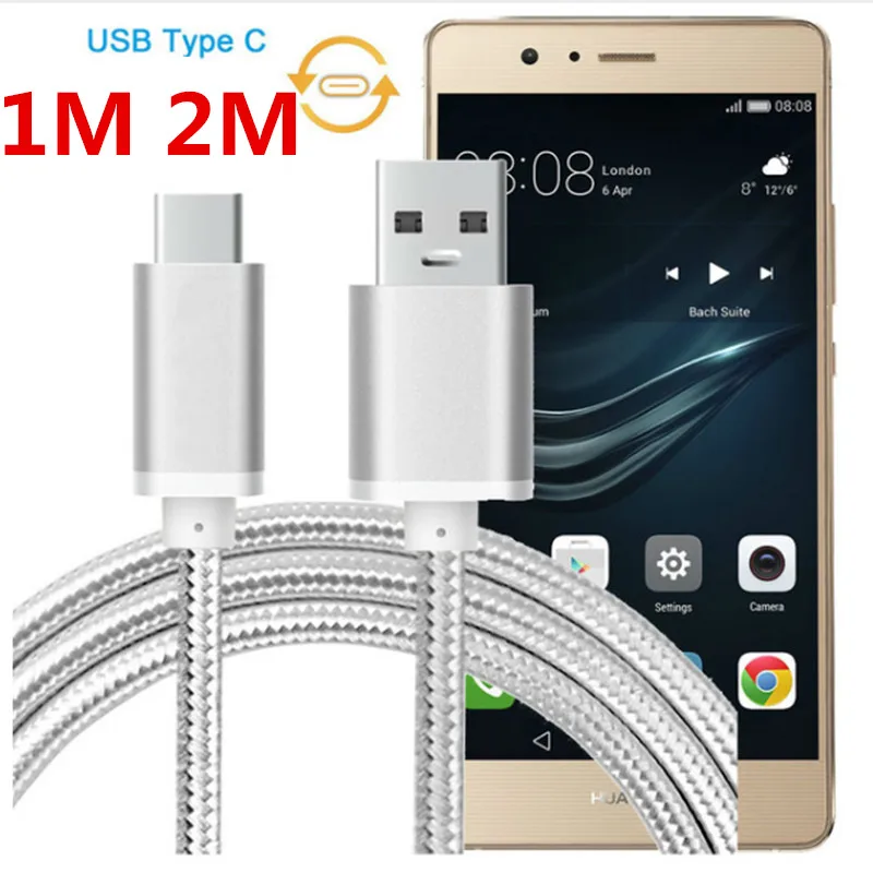 

1M 2M Type C Cable For Huawei P20 Lite P 20 Pro P20lite P20Pro USB C Data Sync Long Charging Wire Mobile Phone Charger Cable