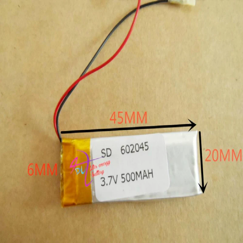 Лучший аккумулятор Марка 3,7 литий-полимерная батарея 602045 MP3 062045 500 mAH аудио рекордер