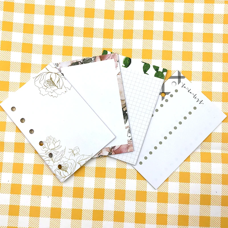 Fromthenon корейский милый наполнитель бумаги для Filofax спираль тетрадь A5A6A7 планировщик цвет сетки пустой Todo список основные канцелярские принадлежности