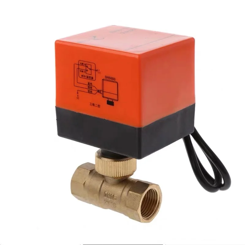 DN15/DN20/DN25 Электрический моторизованный латунный шаровой клапан DN20 AC 220V 2 полосный 3
