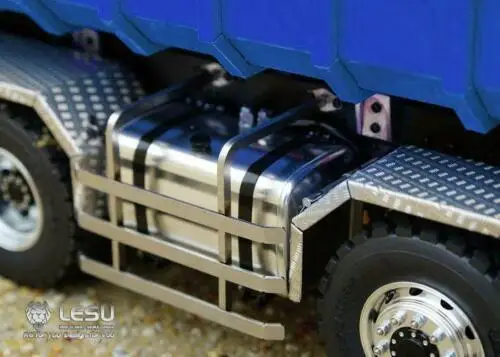 1/14 LESU RC MAN TGS 8*8 самосвал гидравлический подъемный рулон вкл/выкл Tipper Paint Blue