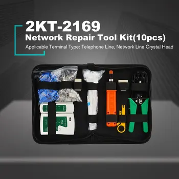 

10/12pcs/set Portable LAN Network Repair Tool Kit UTP Cable Clamp Pliers Cable Tester Wire Crimper Stripping Crimping Pliers