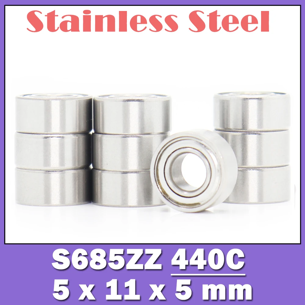

S685ZZ Bearing 5*11*5 mm ( 10 PCS ) ABEC-5 440C Roller Stainless Steel S685Z S685 Z ZZ Ball Bearings