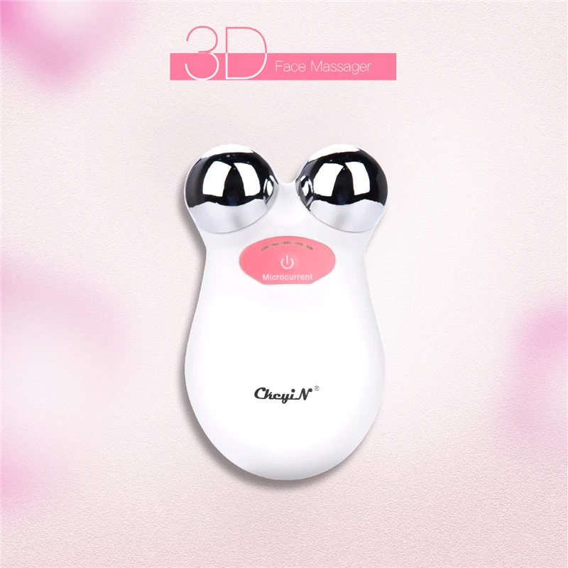 EMS Microcurrent Facial Massager 3D Roller Face Lift Tighten Slimming Anti Aging Wrinkles Puffiness Removal Beauty Machine 48