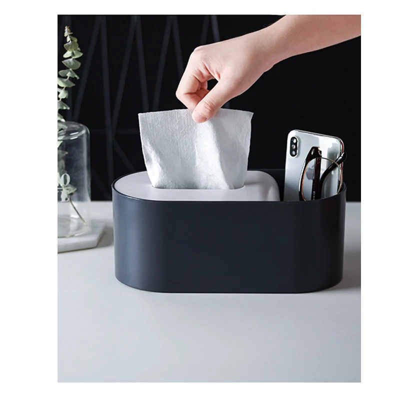 

Multifunction Tissue Box Home Office Desktop Tissue Holder Car Paper Towel Storage Case Napkin Dispenser Desk Organizer