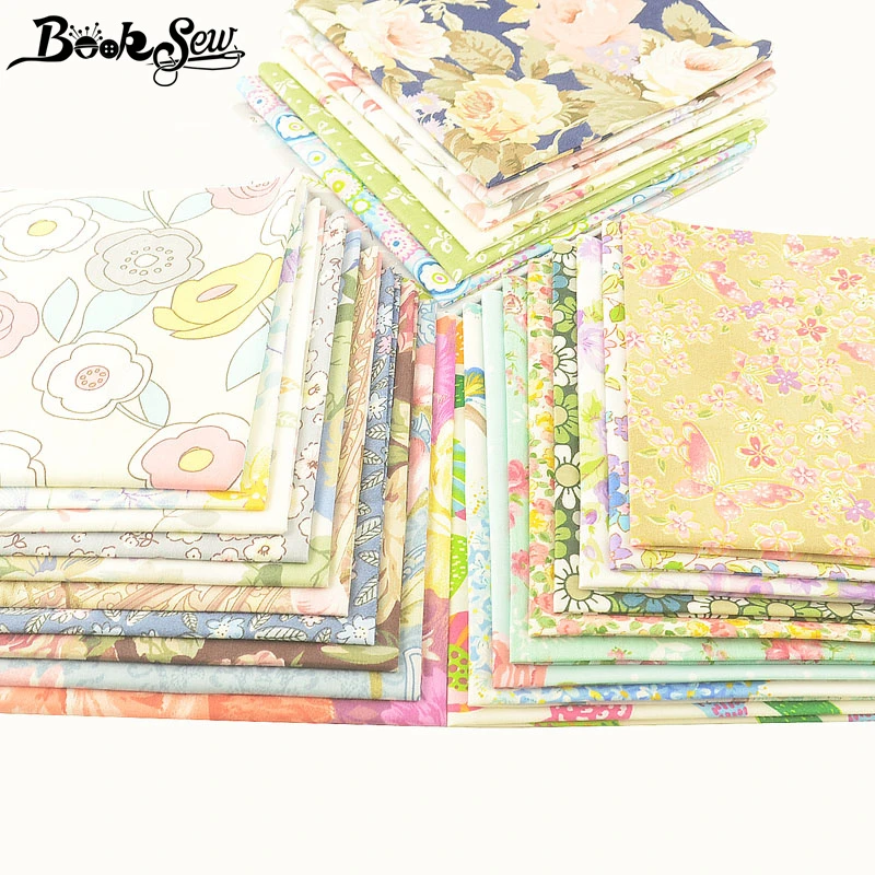 Cotton Fabrics Patchwork Quilting Fat Quarters Diy Flower Fabric Fat