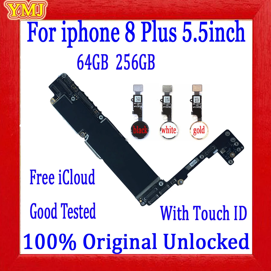 64 ГБ 256 бесплатный iCloud для материнской платы iphone 8/8 Plus с/без Touch ID 100% Оригинальный
