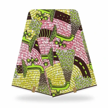 

Elegant African Wedding Ankara Wax Fabric For Craft Making Dresses Skirts /African Kitenge Tissues Africain Pagne YBGSW-31