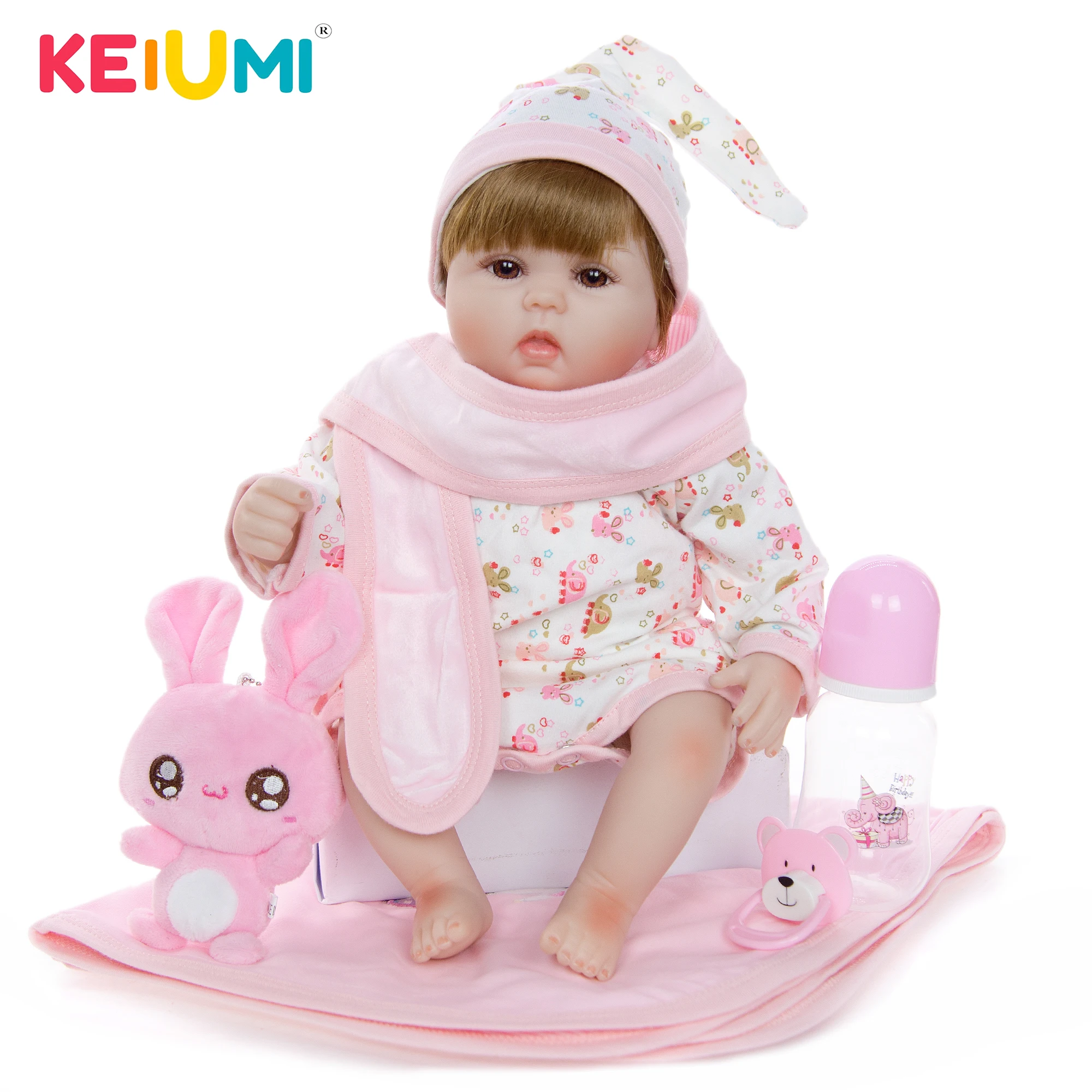 KEIUMI милые 17-дюймовые настоящие куклы Новорожденные девочки игрушки тканевое