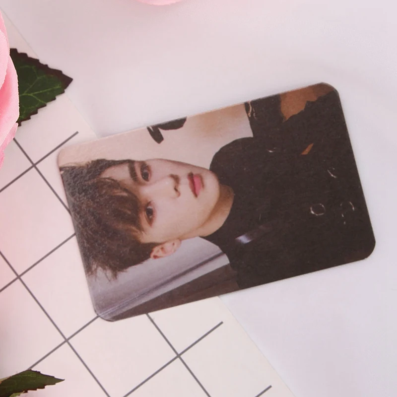Белая версия Taeyong Mark KPOP NCT 127 самодельный эмпатия открытки в Альбом Плакат черный автограф фотобумага - Цвет: H13