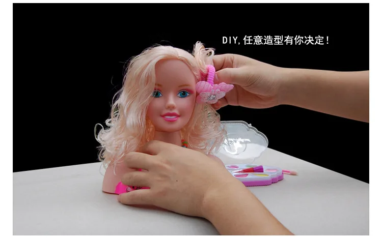 DIY Toys for Girls Princess Doll Makeup Cosmetics Kit Creative New Year Christmas Birthday Gift Children Hair Braid Accessories (3)