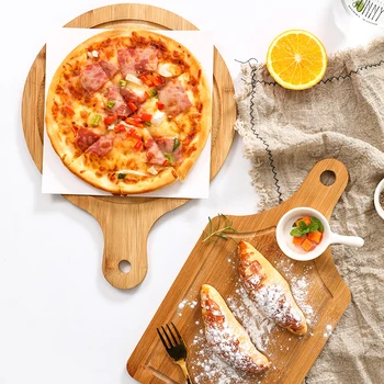 

Chopping Board Japanese-Style Pizza Plate Tray Kitchen Bamboo Cutting Board Bamboo Cutting Board Home Baking Steak Bamboo Plate