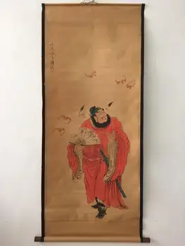 

China old scroll painting Celebrity Figure painting Middle hall hanging painting Wall paintings fu zuo