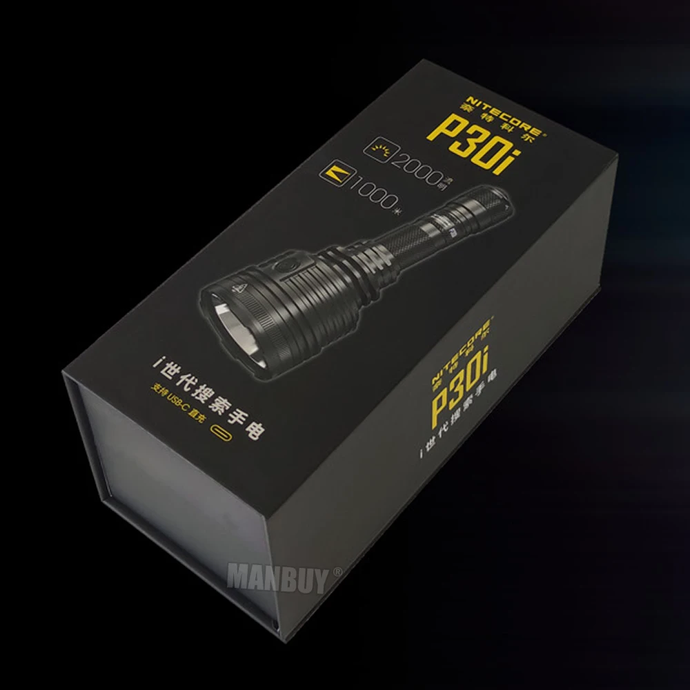 2021 NITECORE P30i 2000 LMs Flashlight Aluminum Alloy Waterproof Search Torch+ Rsw2i Remote + 5000mAh 21700 Rechargeable Battery