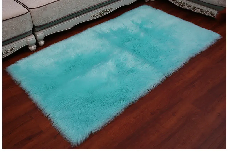 artificial wool living room bedroom rug  (1)