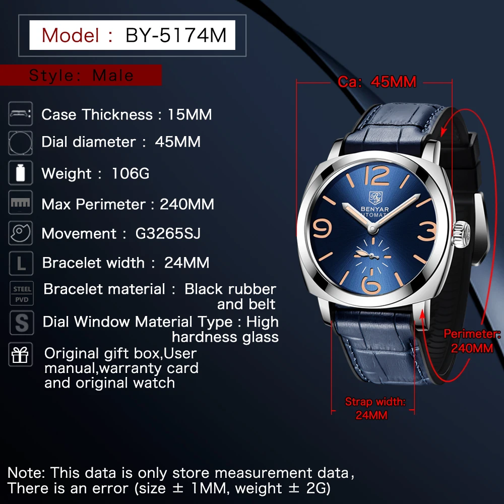Men's Automatic Mechanical Watches 3 H55160d9978834fb4af8e54a7d679a821J