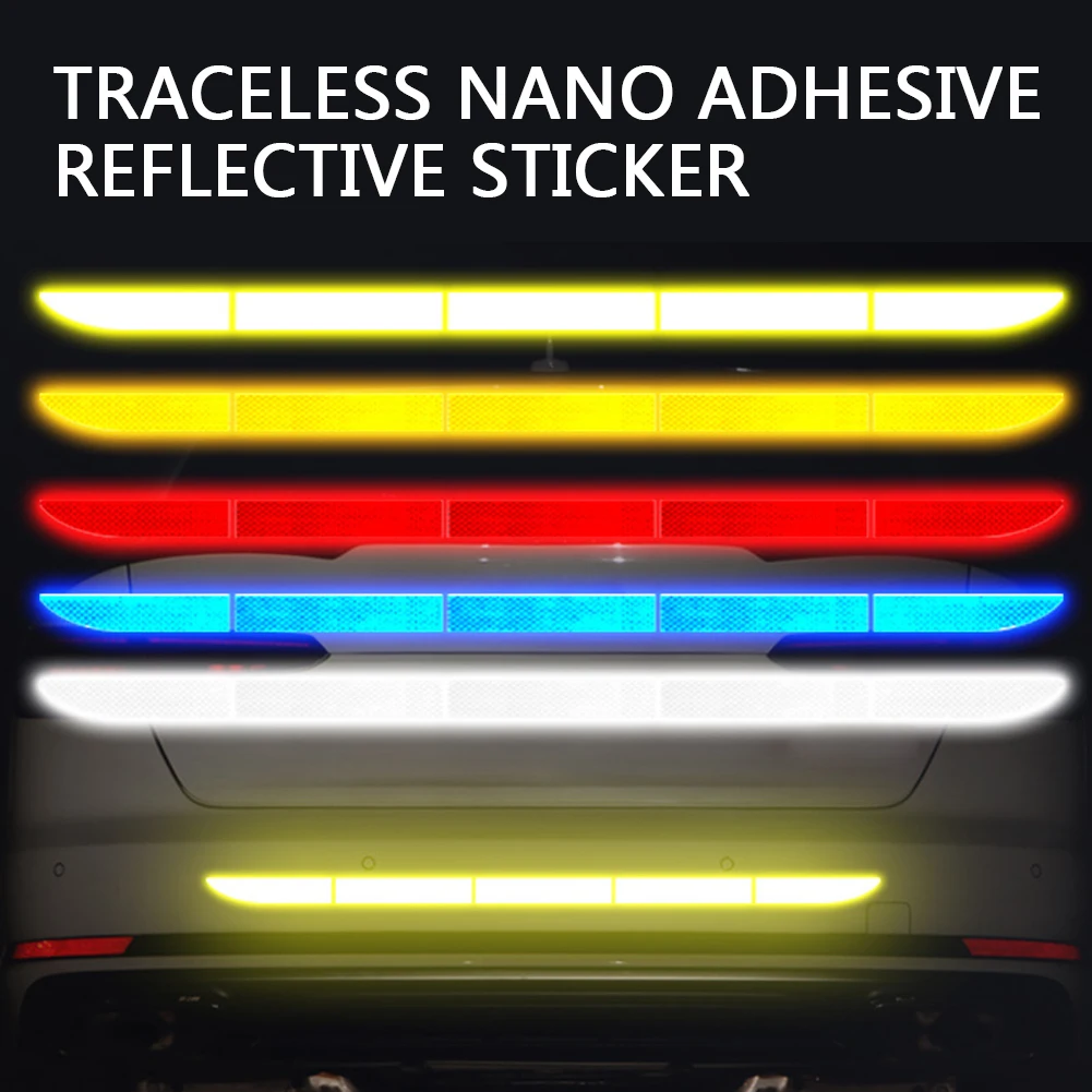 2X Car Reflective Stickers Warning Strip Tape Traceless Protective Sticker BEST 
