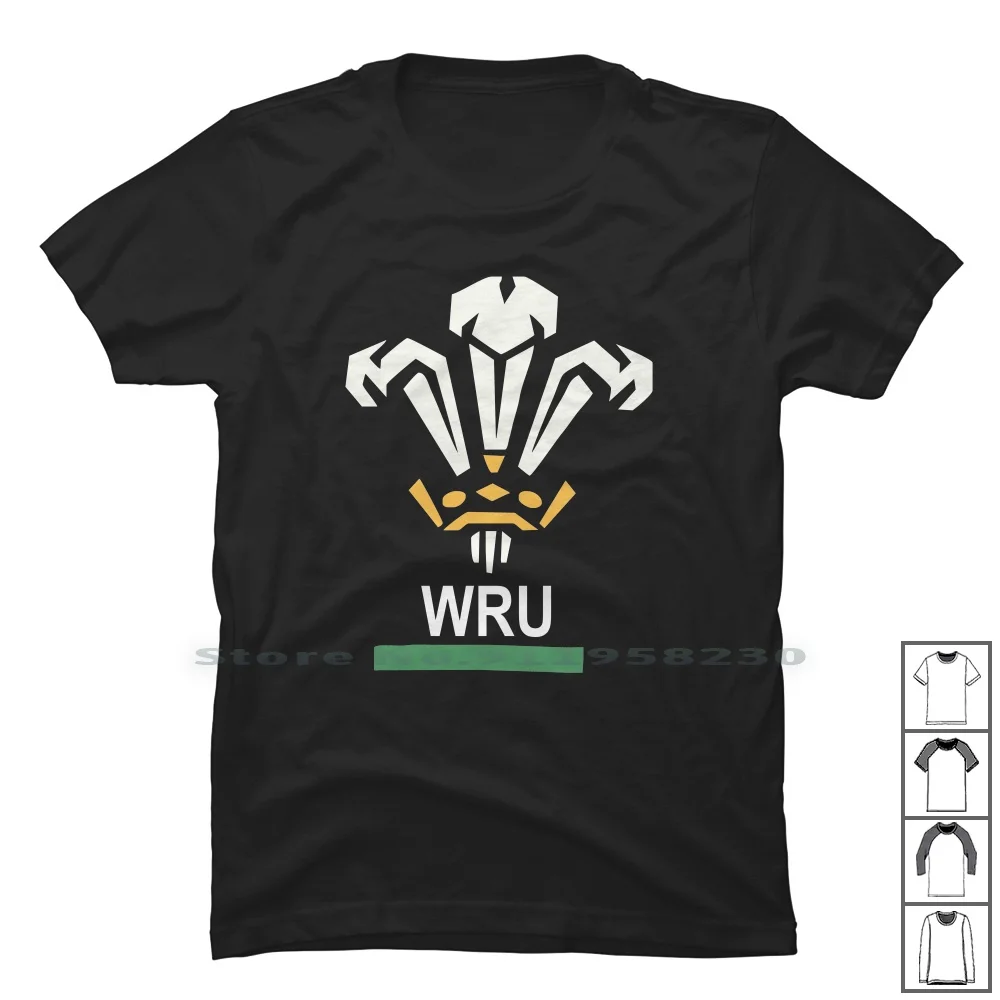 Новая официальная футболка Wru Welsh с принтом для регби 100% хлопок контрастная