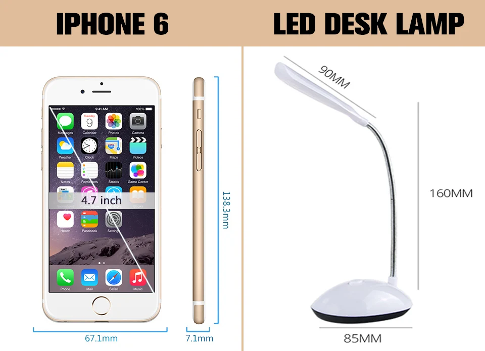 Flexible Foldable Portable LED Desk Lamp Children Eye Protection Student Study Reading LED Table Lamp