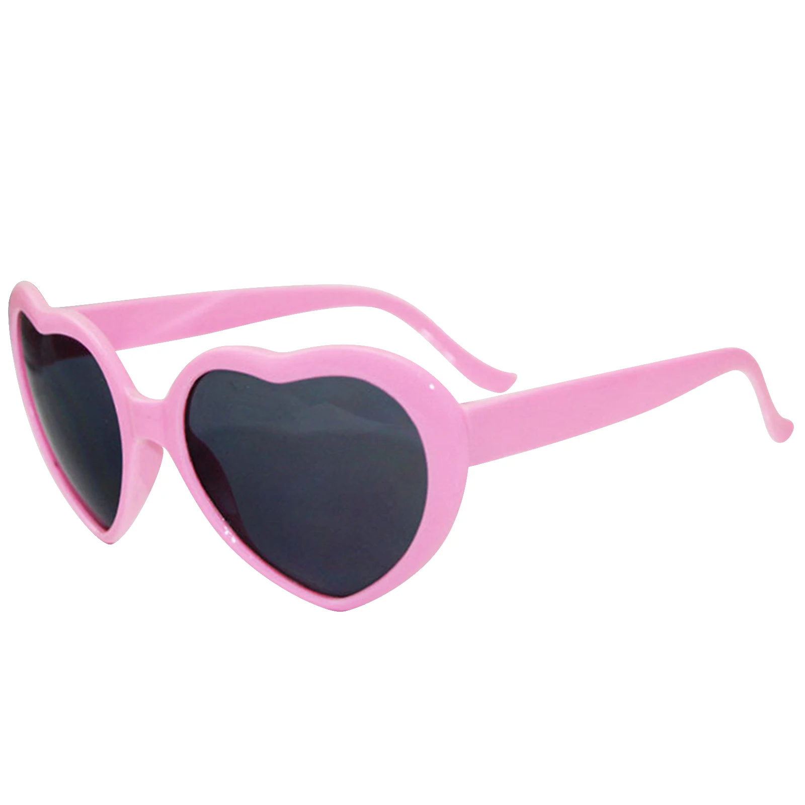 1pc Red Heart Shape Diffraction Grating Party Rave Glasses Plastic, Orbit Light Show Fireworks Refraction Laser Glasses 