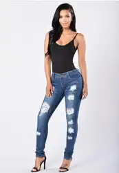 Женская повседневная одежда, рваные джинсы, 2019, джинсы с тонкой талией, женские рваные джинсы, мудак, узкие брюки для женщин
