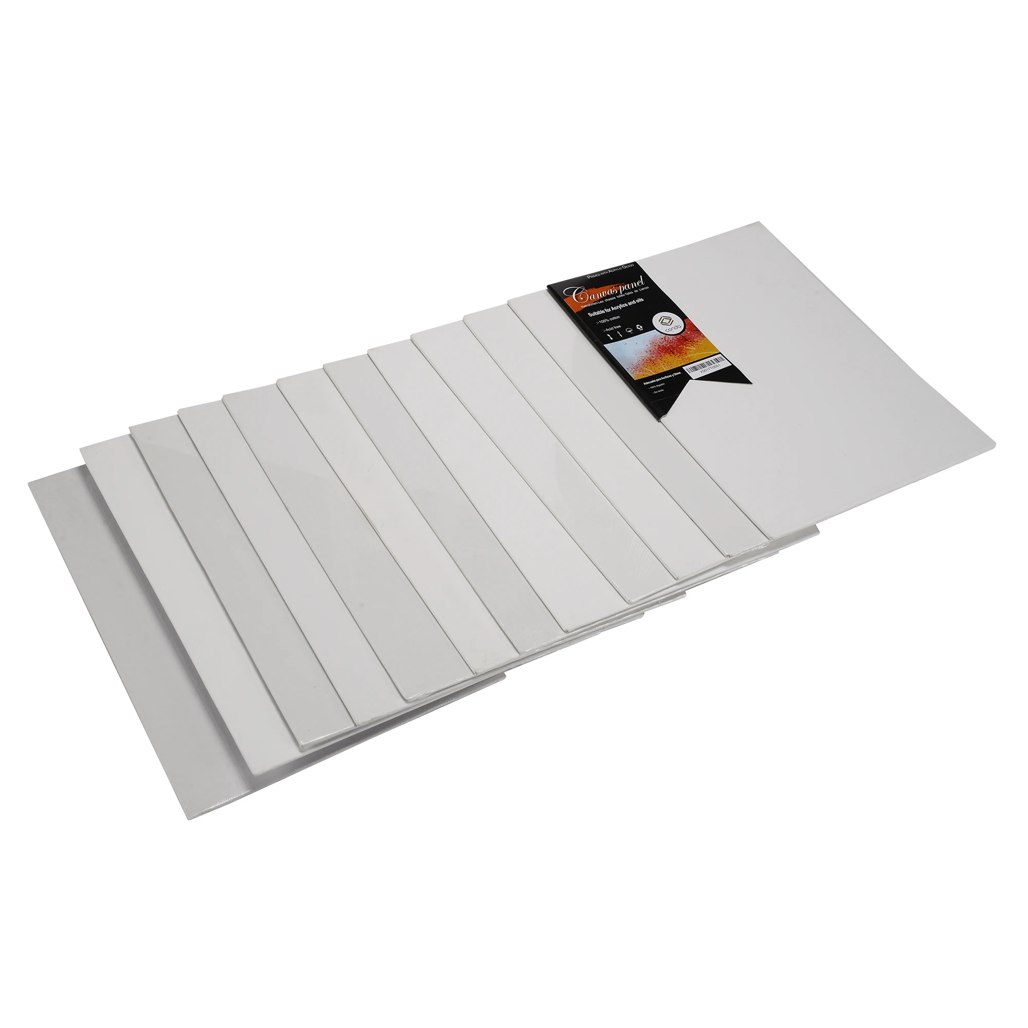CONDA 24-Pack of 8 X 10 inch Canvas Panels Acid Free Canvas Panel Boards for Painting