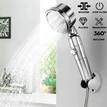 

Shower Head Handheld Bathroom High-Pressure Water-Saving Filtration Adjustable Angle Head Shower Faucet Douche Waterfall Set