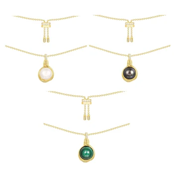 

Kakany Fashion S925 Sterling Silver Original 1: 1 High Quality Pearl Female Charm Necklace Anniversary Gift Jewelry Carved Logo