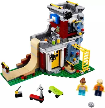 

idea create toys 3in1 Modular Skate House Building Blocks Compatible 31081 Bricks Birthday Gifts Toys For Children