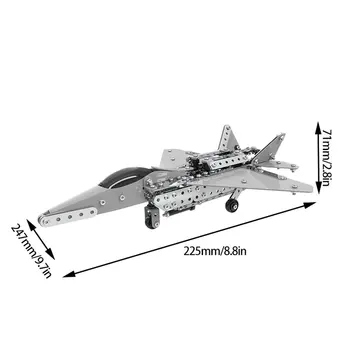 

485PCS Aircraft DIY Stainless Steel Model 3D Puzzle Models Building Block Kits Kids Eduacational Toy Boys Christmas Gift sale