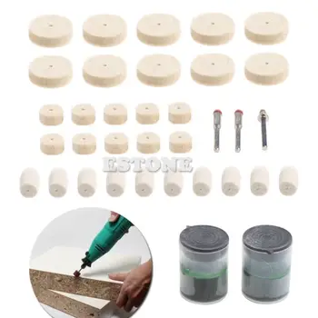 

35Pcs Soft Felt Polishing Buffing Burr Wheel Kit For Dremel Rotary Tools 1/8"