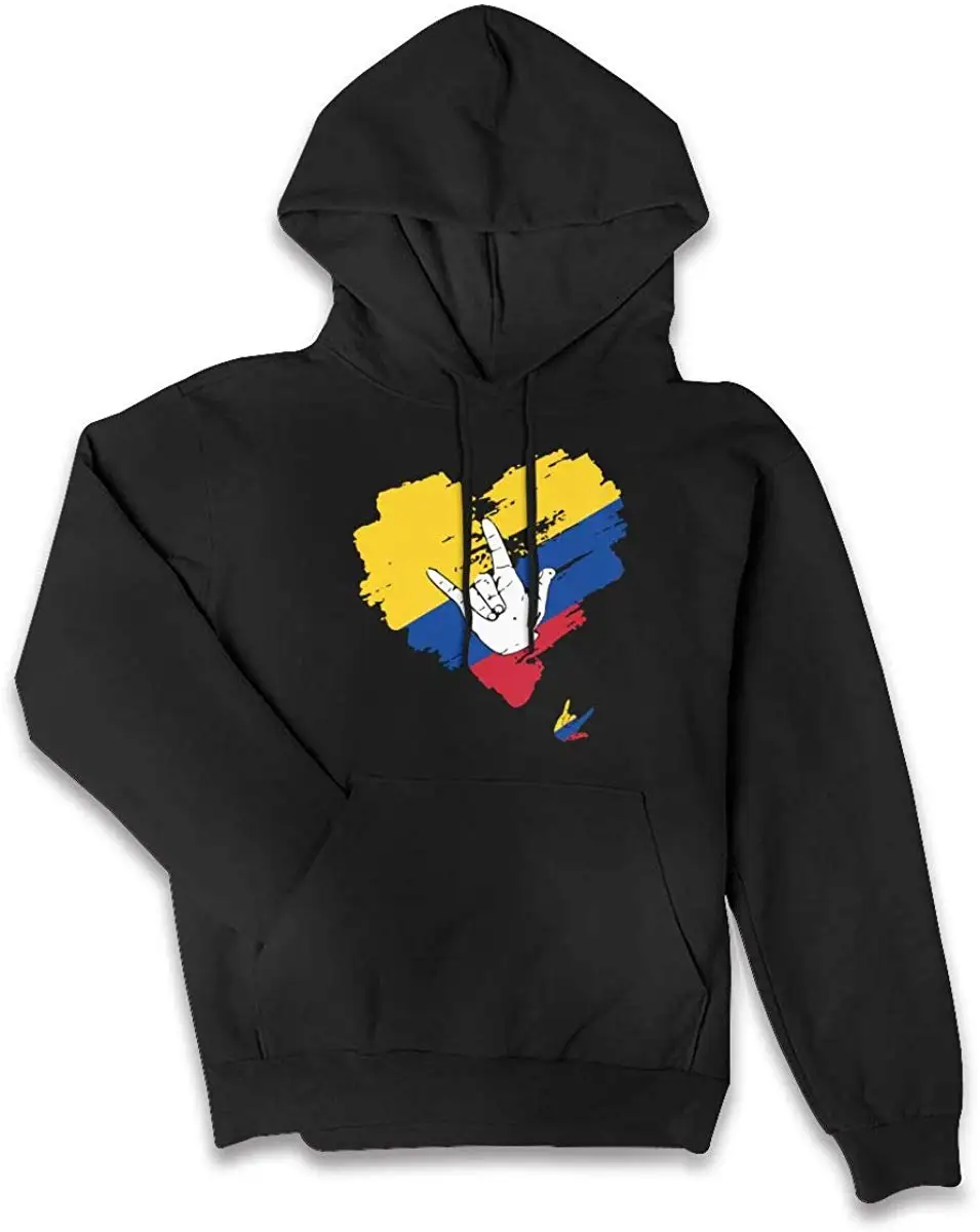 Women's Basic Fleece I Love You Colombia Heart Pullover Hoodie Sweatshirt| |