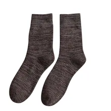 Женские осенне-зимние повседневные плотные простые удобные осенне-зимние махровые теплые носки бархатные носки Calcetines Largos Hombre