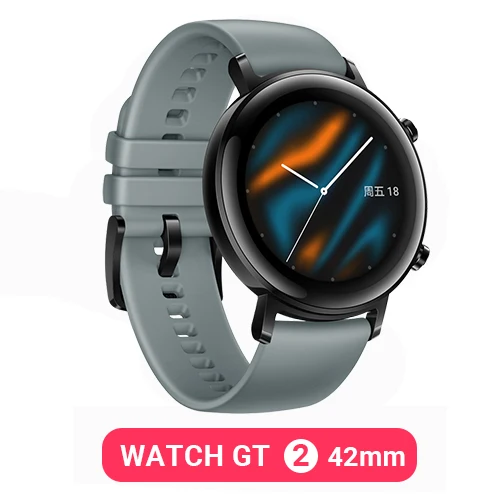 Huawei Watch GT 2 GT2 спортивная версия 42 мм умные часы Bluetooth умные часы 215 мАч 5,1 Пульс звонка для Android iOS NFC gps - Цвет: 42mm Version Grey