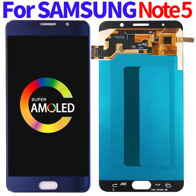 Super Amoled для Samsung Galaxy Note 5 Lcd Note5 N920A N9200 SM N920 N920F N920C ЖК дисплей сенсорный экран