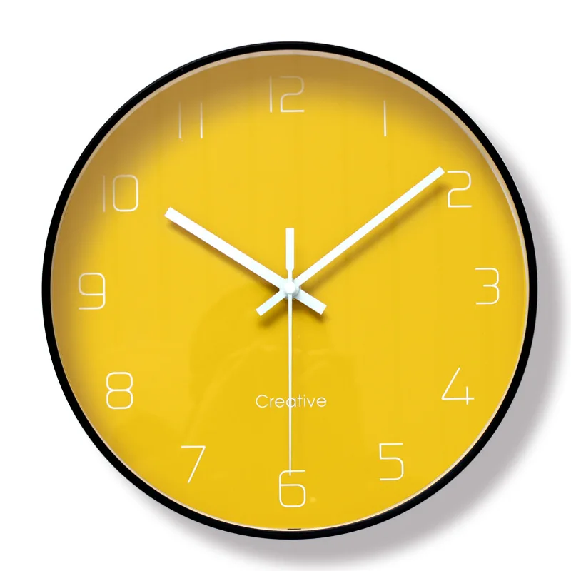 Желтые настенные часы Lime современные кухонные часы домашние декоративные часы для гостиной часы тропические фрукты настенные художественные часы 50A029 - Цвет: 1012