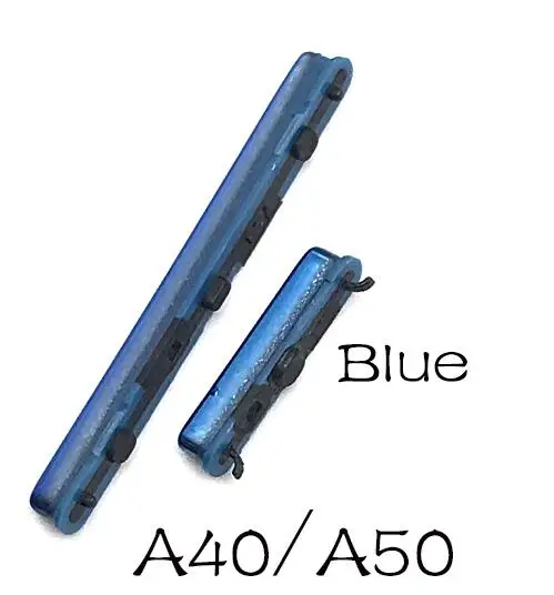 10 шт./партия для samsung A10 A105F A20 A205F A30 A305F A40 A405 A50 A750 сбоку Мощность вкл/выкл кнопка переключения звука кнопка переключения клавиш - Цвет: A40 A50 Blue