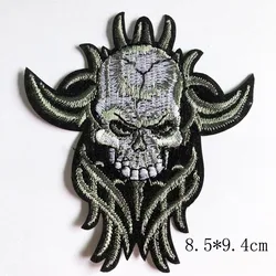 Skull Hand Cartoon Embroidered Iron - On Patch - DIY Apparel Accessory (BU skull ZP - 16)