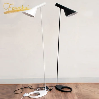 

Modern Design AJ Floor Lamp Black Metal Standing Light Living Room Bedroom Bedside LED Decorate Floor Lamps Lighting Luminaria
