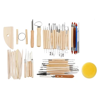 

45PCS Clay Sculpting Tools Ceramic Tools Polymer Clay Tools Clay Sculpting Set Pottery Carving Tool
